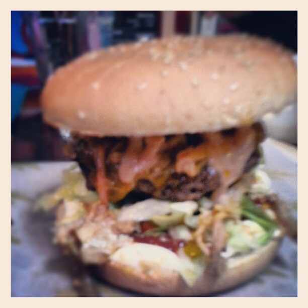 Cutback burger... beef burger and pulled pork..