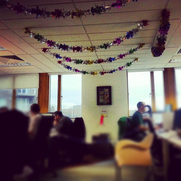 Office decorated...