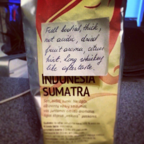 Trying some coffee via Lithuania