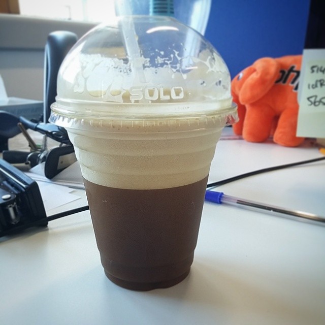 The iced americano that looks more like a guinness.. ;P