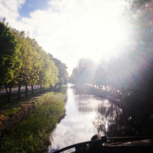 Sunny cold canal