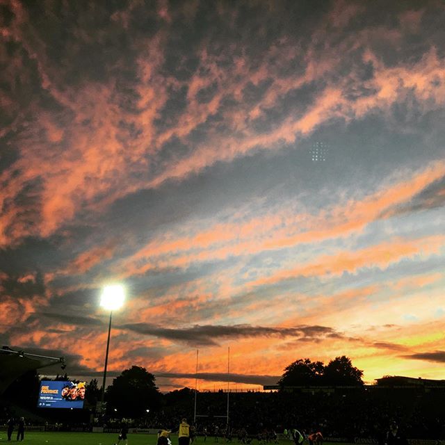 Sunset over ballsbridge