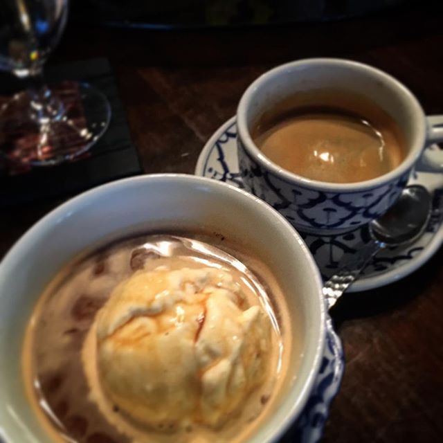 Death by dessert by caffeine... why do restaurants keep questioning me when I ask for a double espresso and Affogato