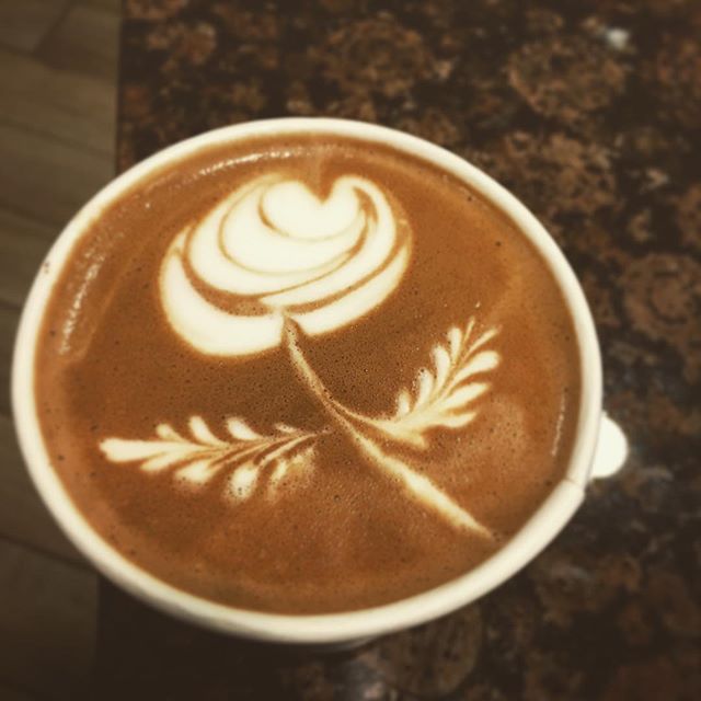 Nothing like some latte art in your morning coffee - almost a shame to drink it