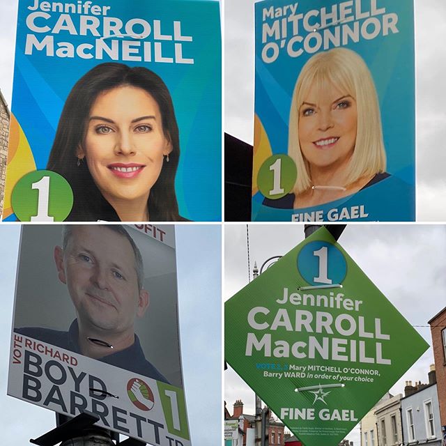 It’s all about the double barrel names out here in the dun laoghaire constituency