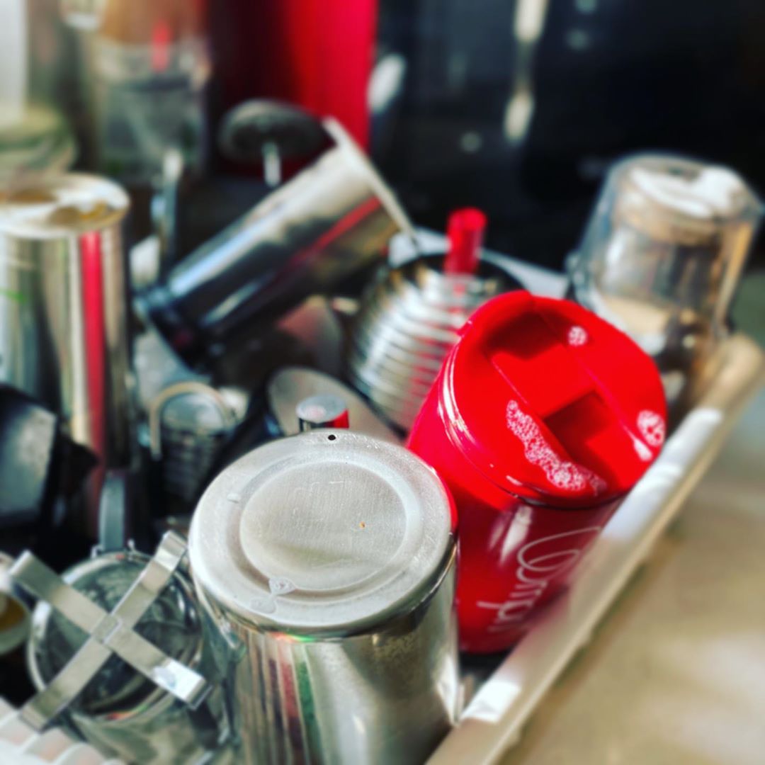 Cleaning the lesser used coffee gear the aero press, oomph cup, French presses and Mika pots (yes plurals, more than one of each)