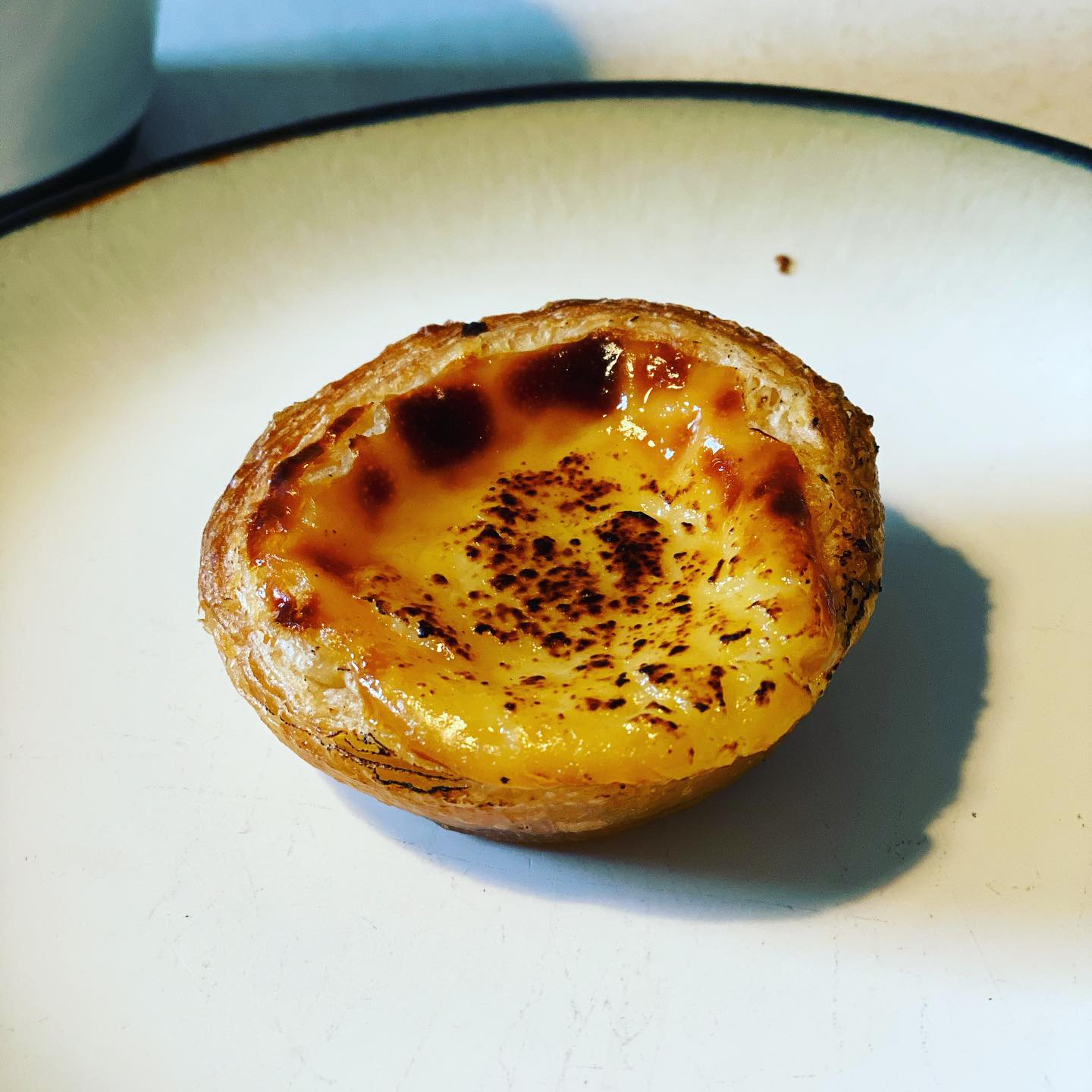 An auld pastel de nata with me mid morning coffee!