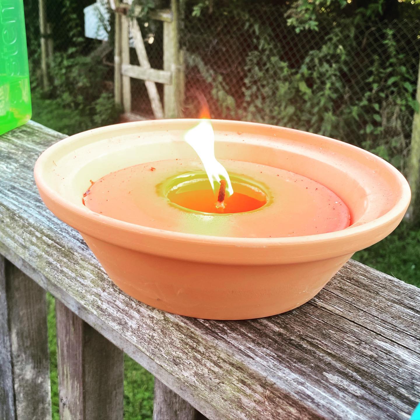 The Olympic flame reaches skibb…  due to the lack of an Olympic oil lamp we used a citronella candle!