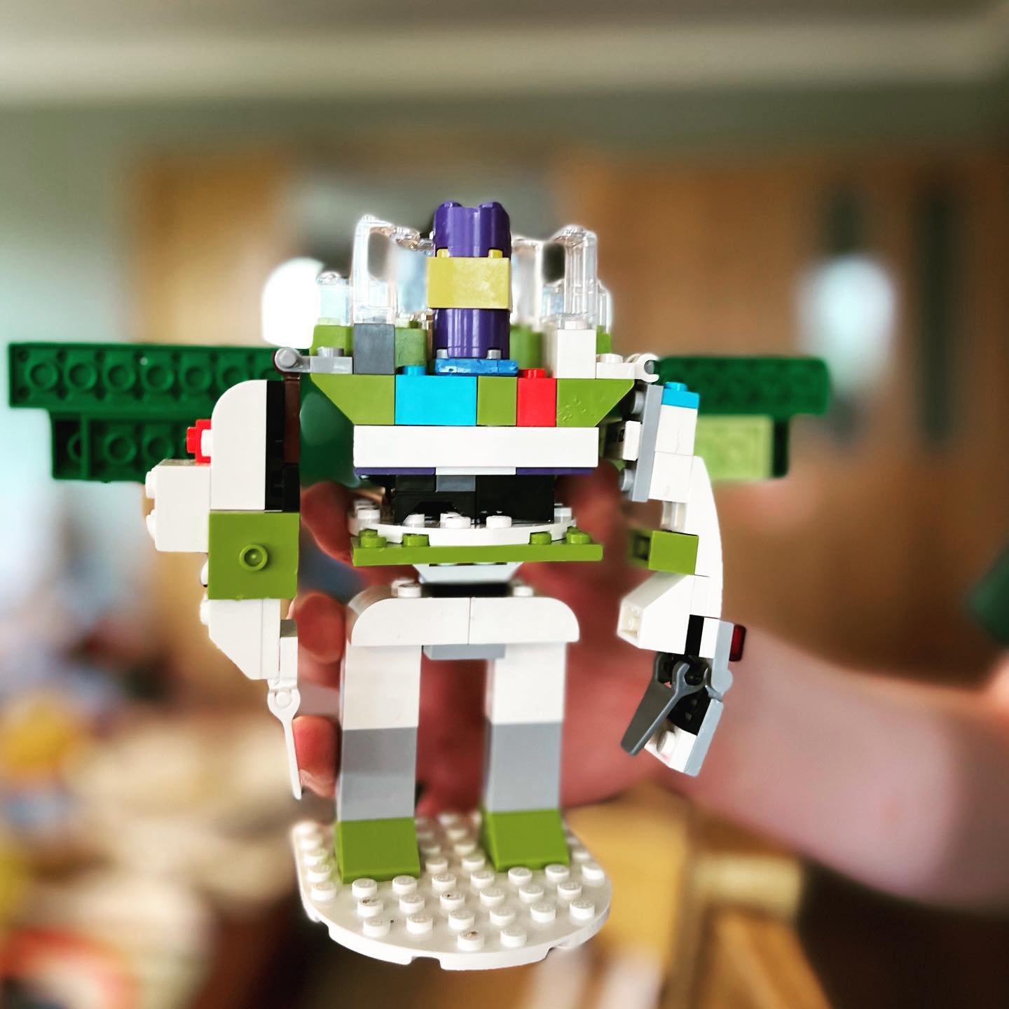 Nephew made his own buzz light year from Lego