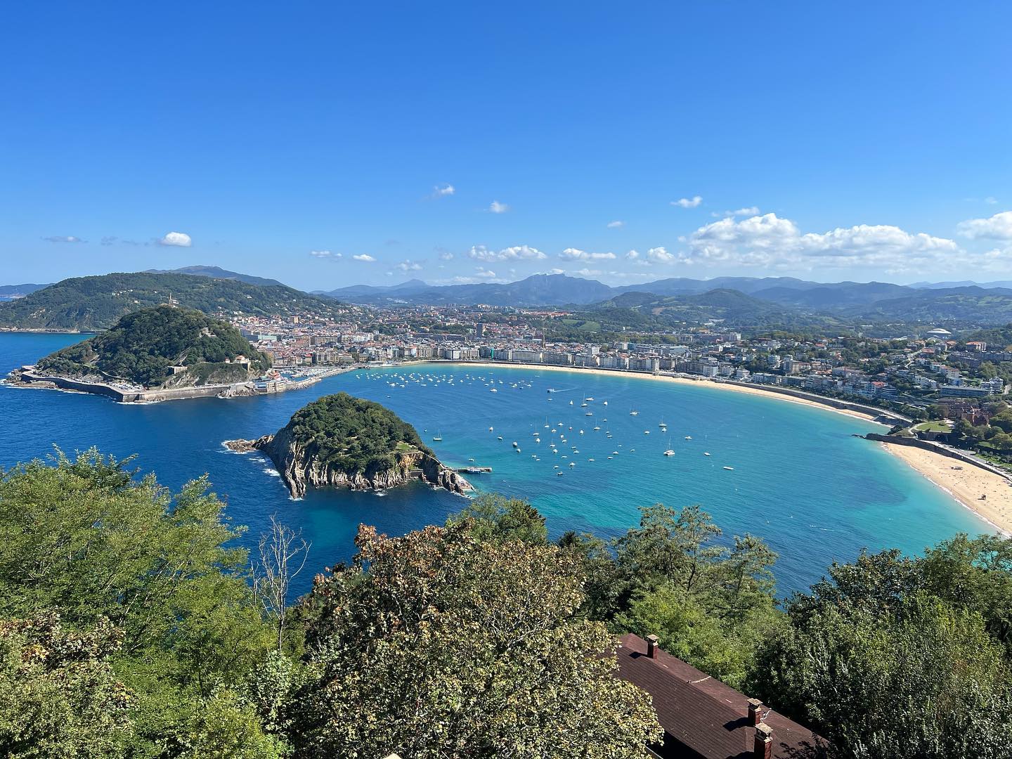 Stunning views of San Sebastián from the top of Igeldo Mendiko Jolas-Parkea