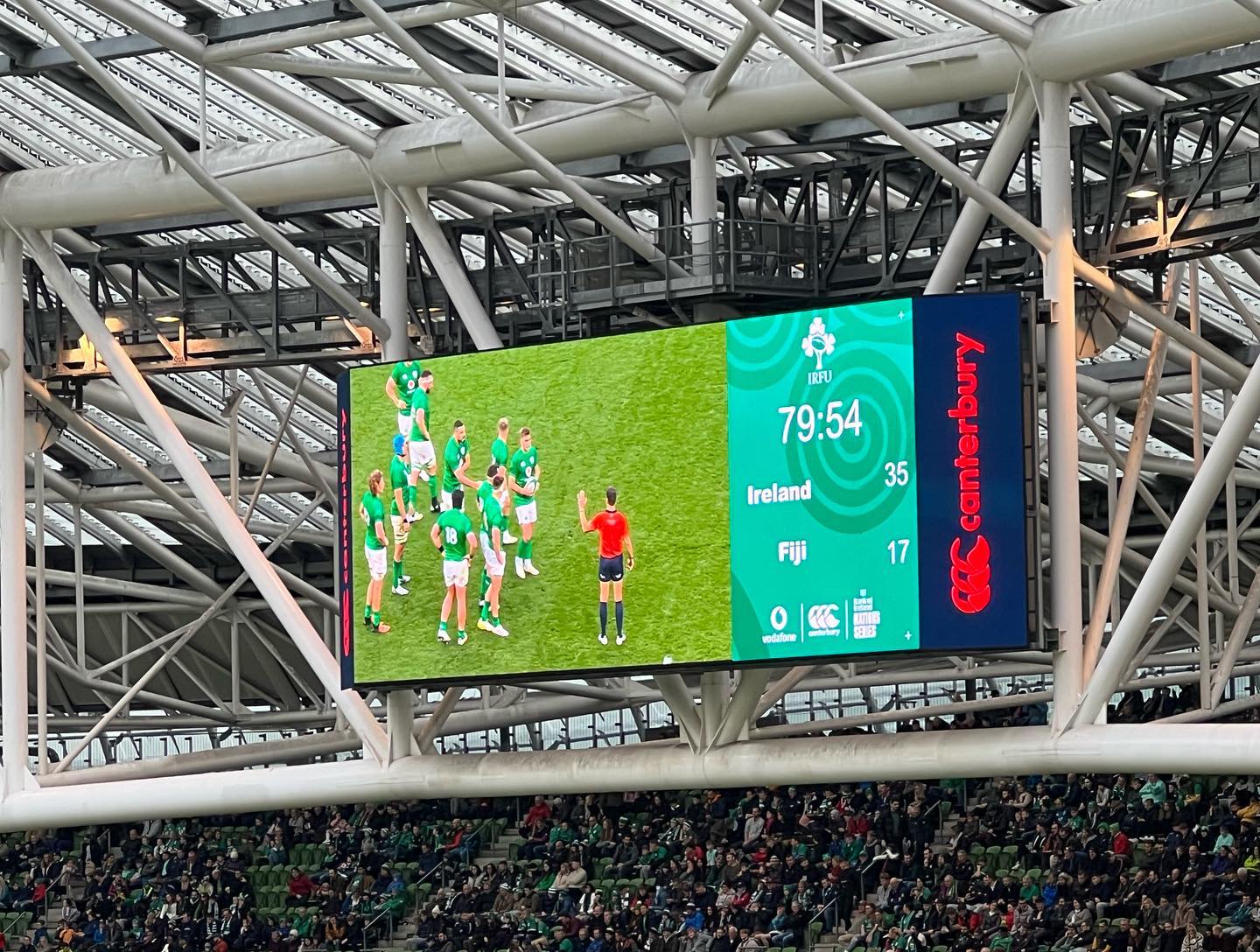 Another win for Ireland! 35:17!