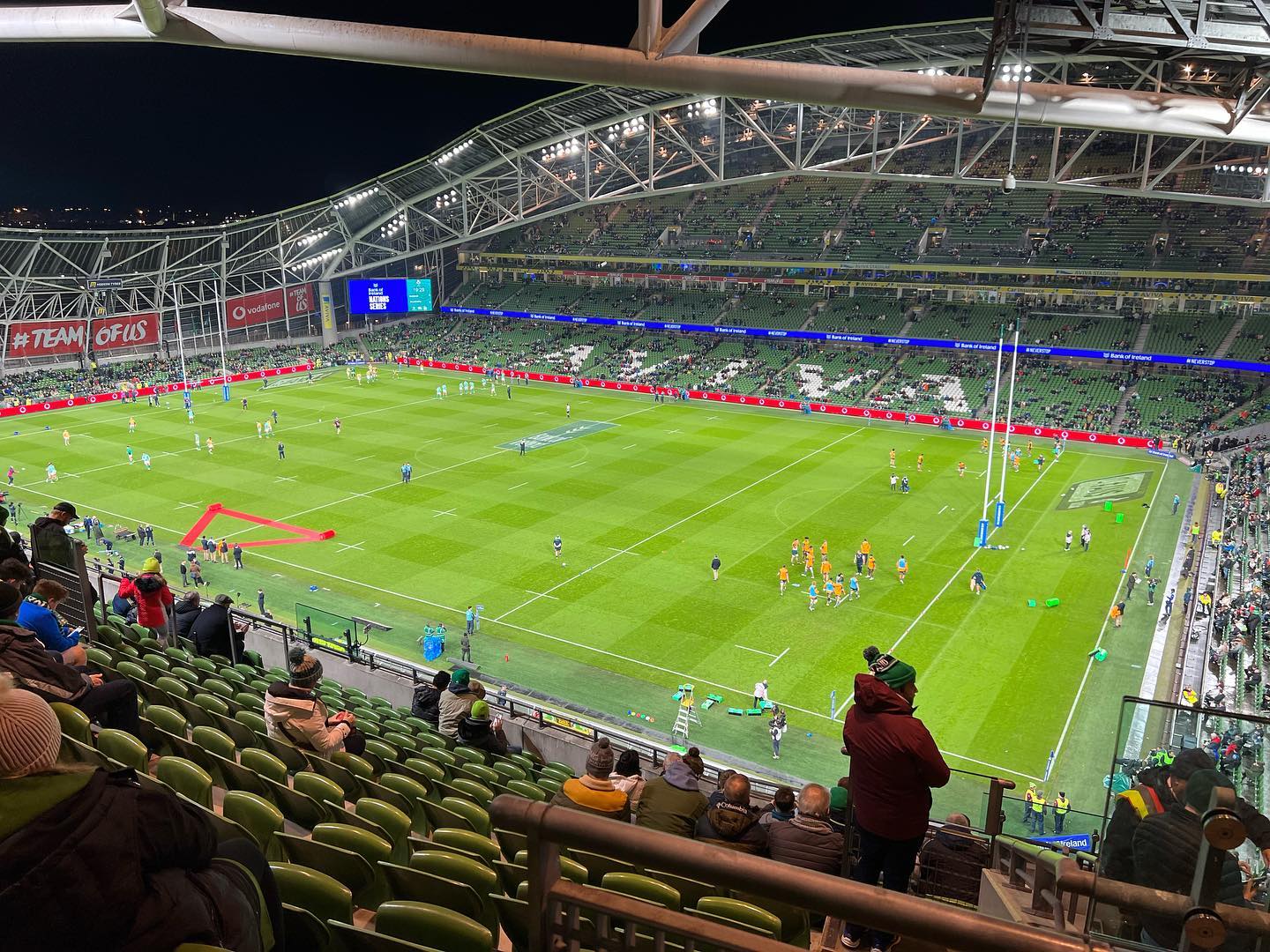 Tonight’s view versus the convic… I mean my godsons country of birth, Australia - little fecker better be wearing green!