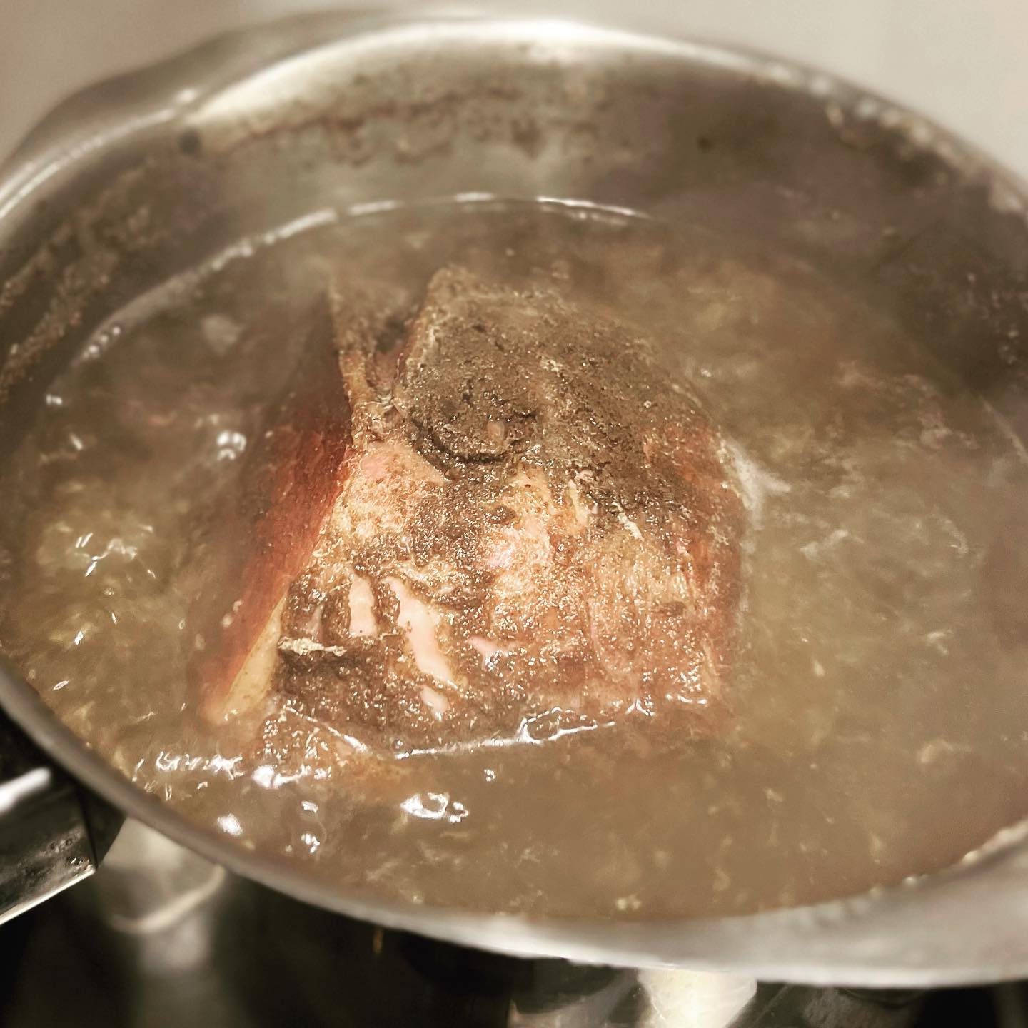 Christmas must be close - the spiced beef is bubbling away… tho prefer if she was making a spice bag..