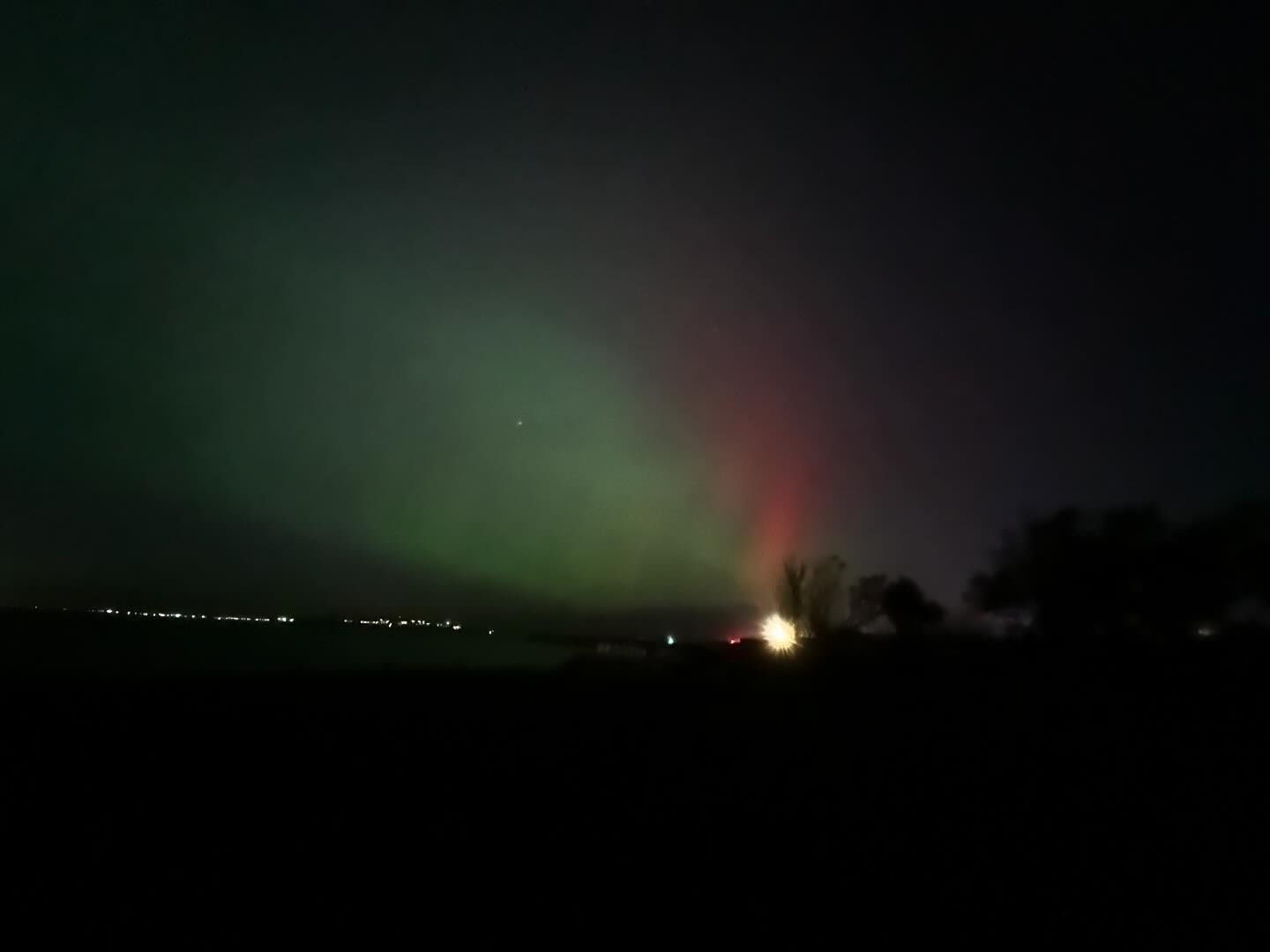 Northern lights over Dublin